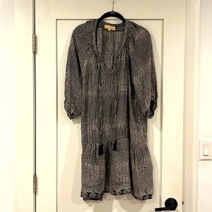 Natalie Martin silk drop-waist boho dress
